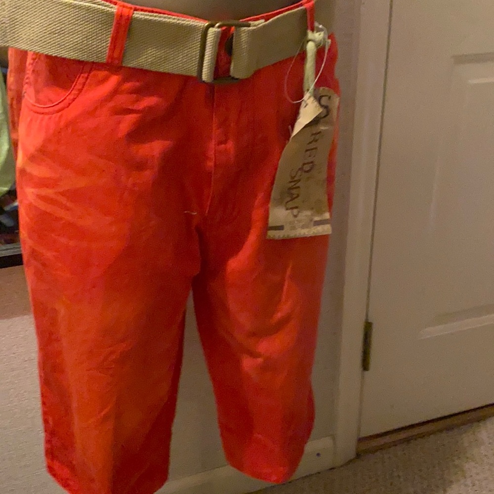 Red snap men shorts size38 color Rust